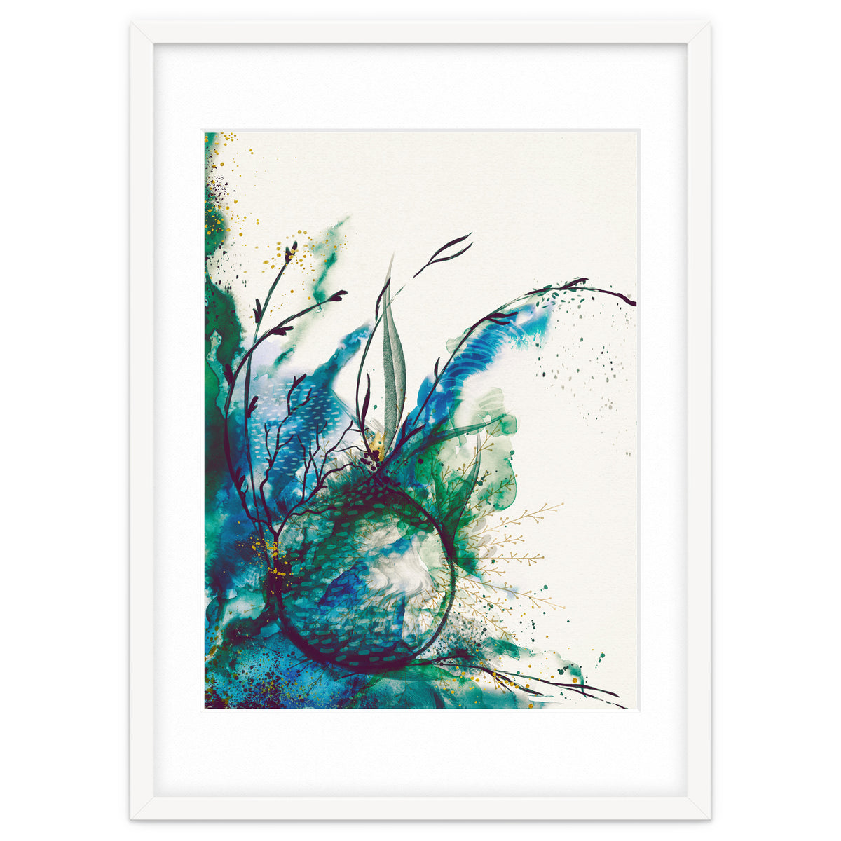 Abstract Sea Watercolour