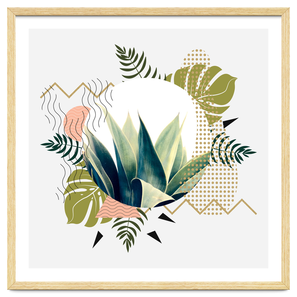 Abstract geometrical and botanical shapes