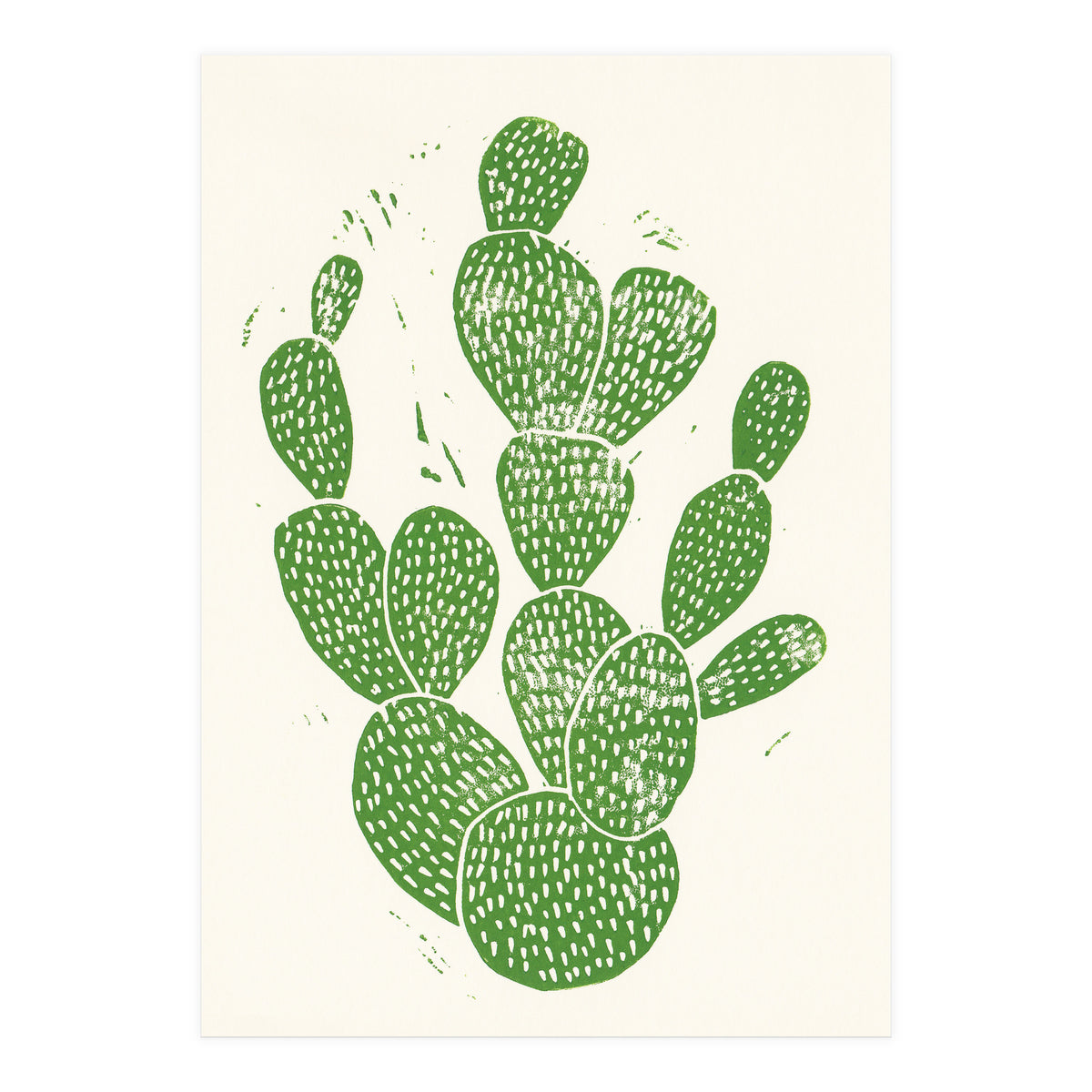 Linocut Cacti #1 (Print Only)