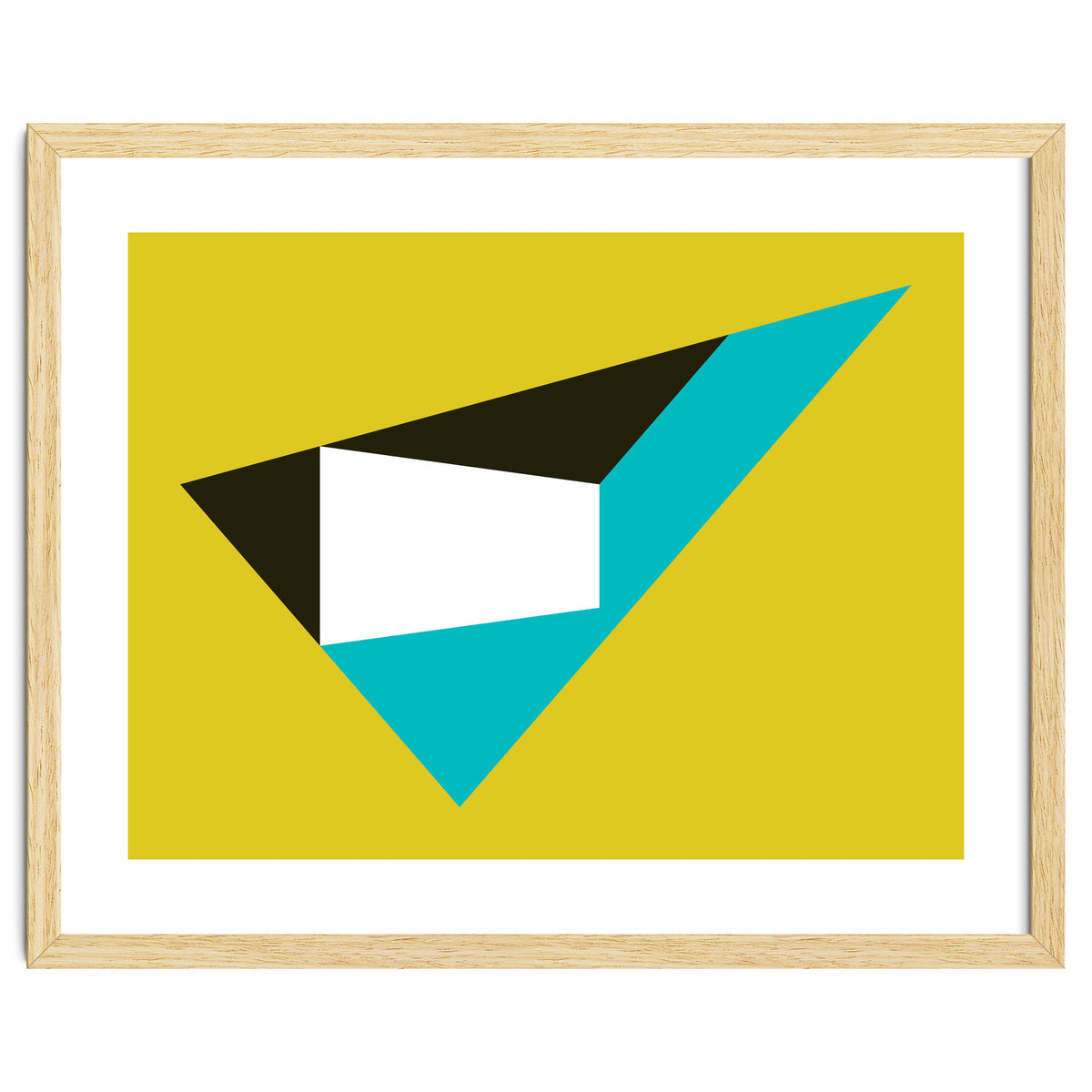 Geometric Shapes No. 39 - mustard & turquoise