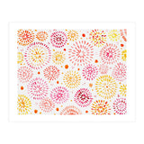 Abstract fireworks pattern in yellow and red (Print Only) thumbnail