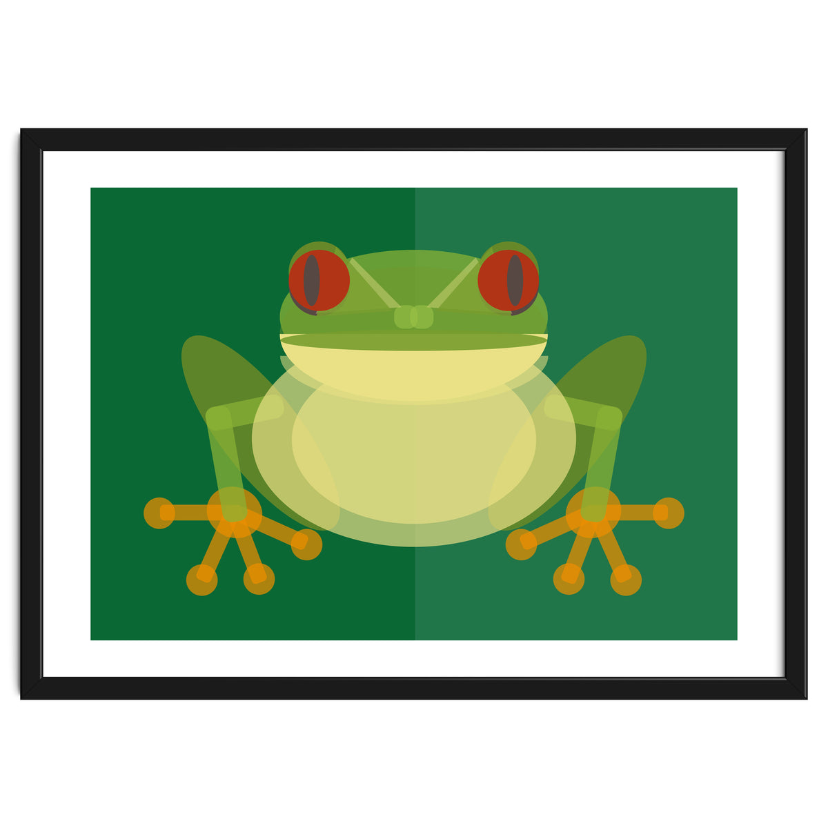 Mid Century Geometric Tree Frog