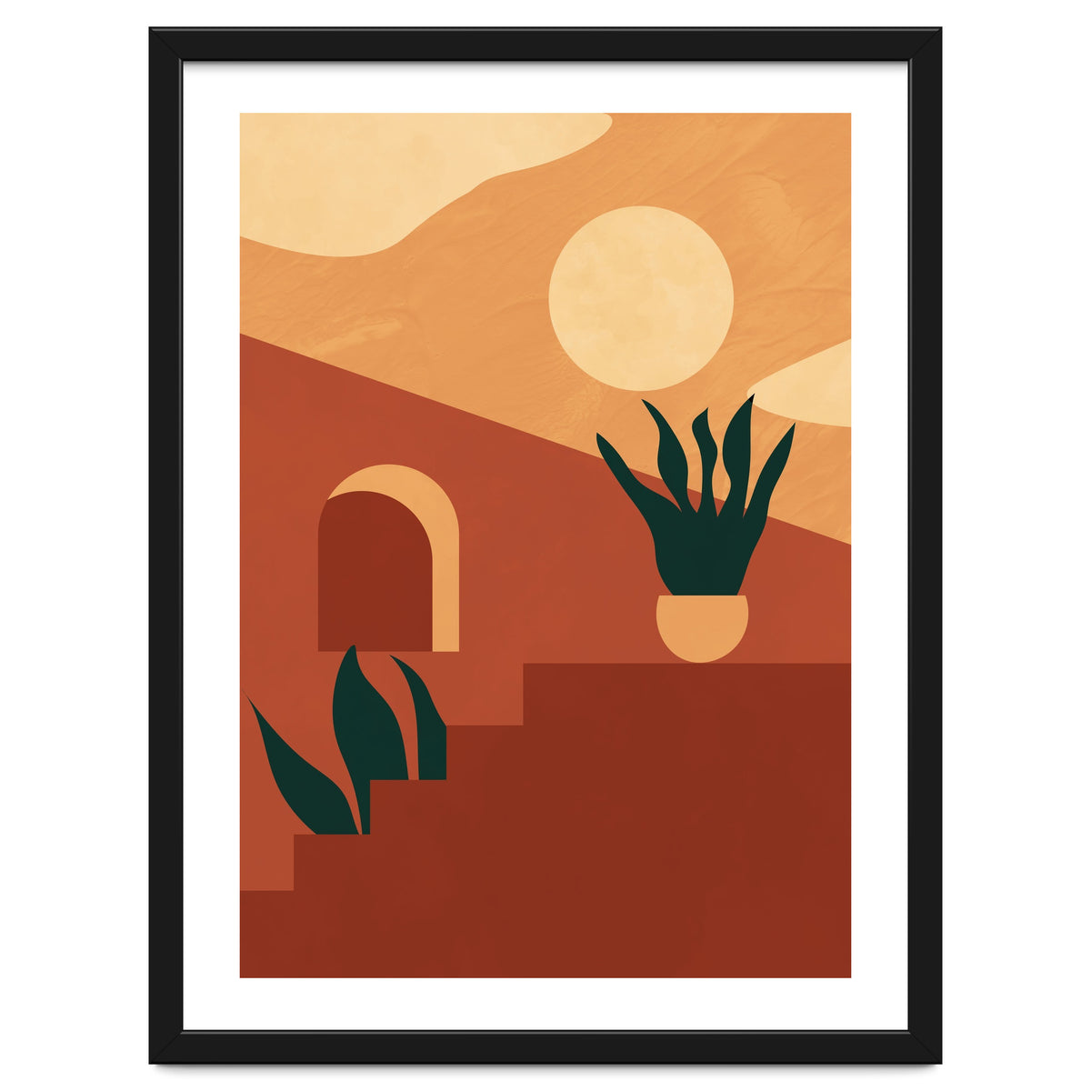 Boho  Desert Terracotta Print