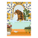 Tiger Bathing in Moroccan Style Bathroom (Print Only) thumbnail