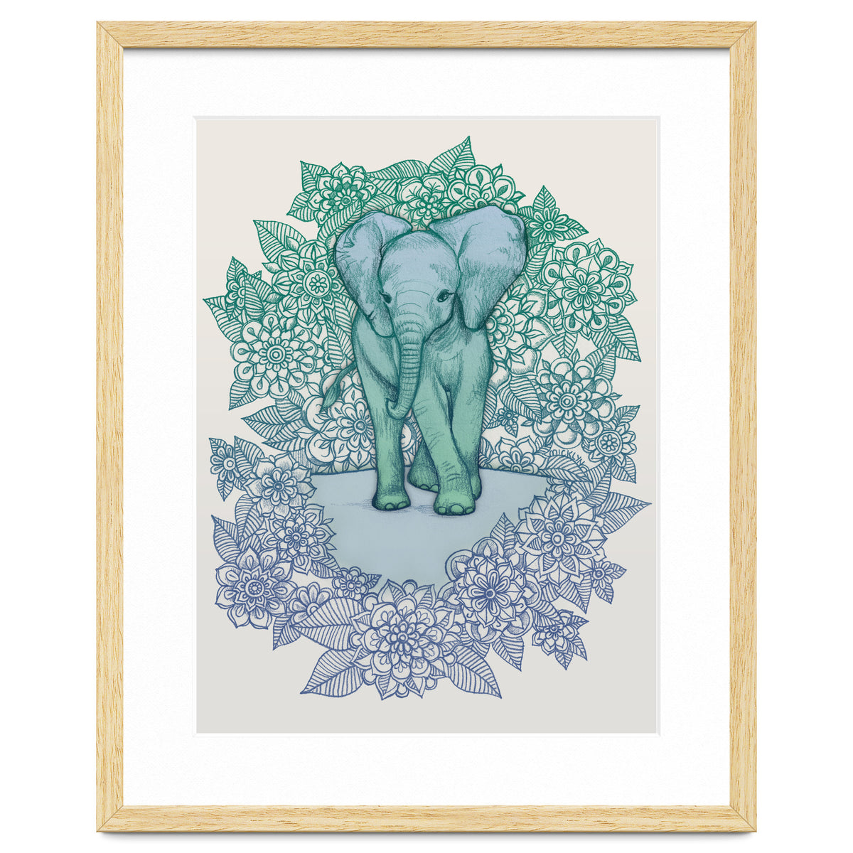 Emerald Elephant in the Lilac Evening