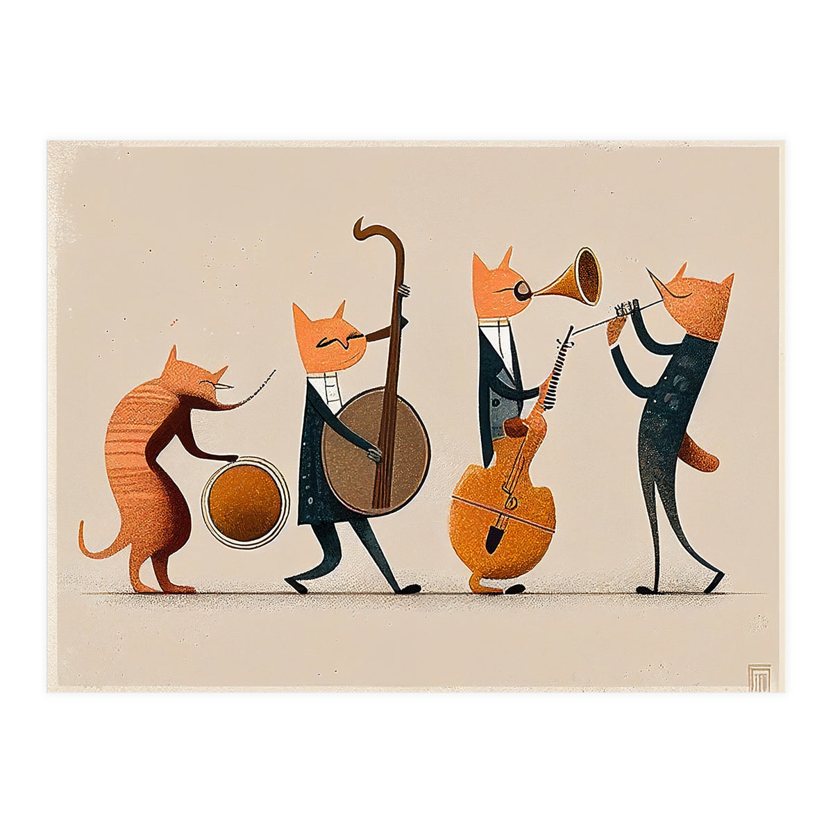 Cats Playing Jazz (Print Only)