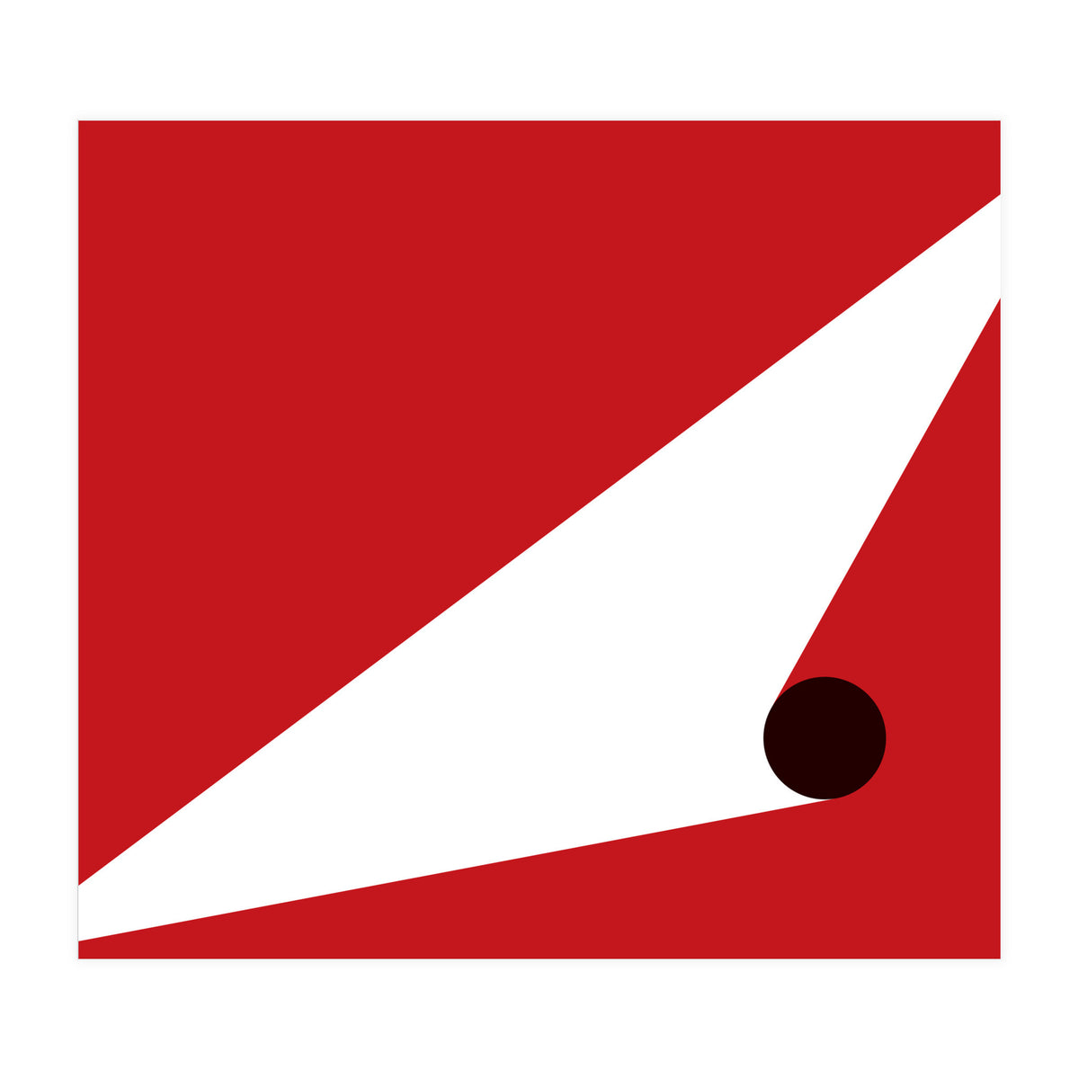 Geometric Shapes No. 71 - red, white & black (Print Only)