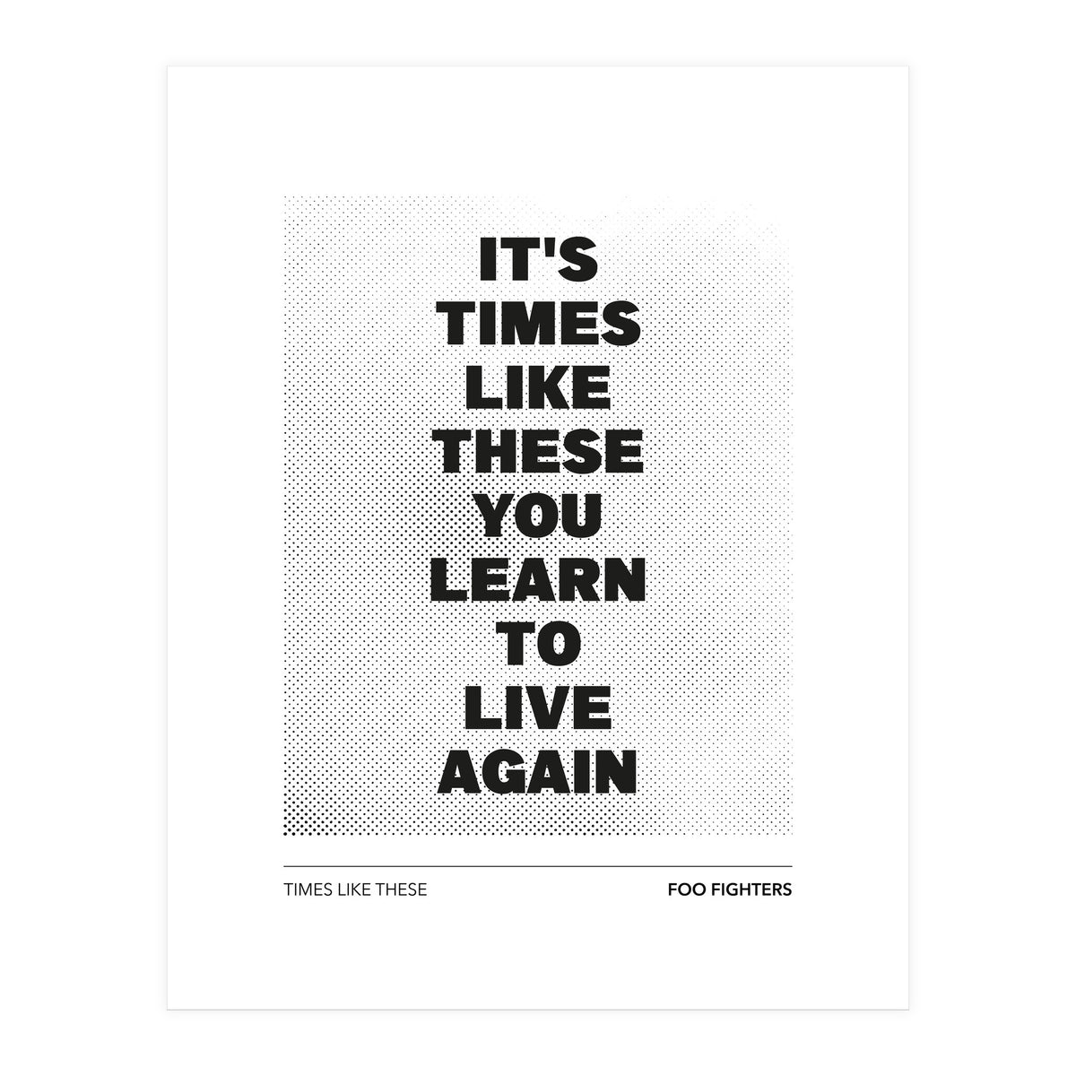 Foo Fighters - Times Like These (Print Only)