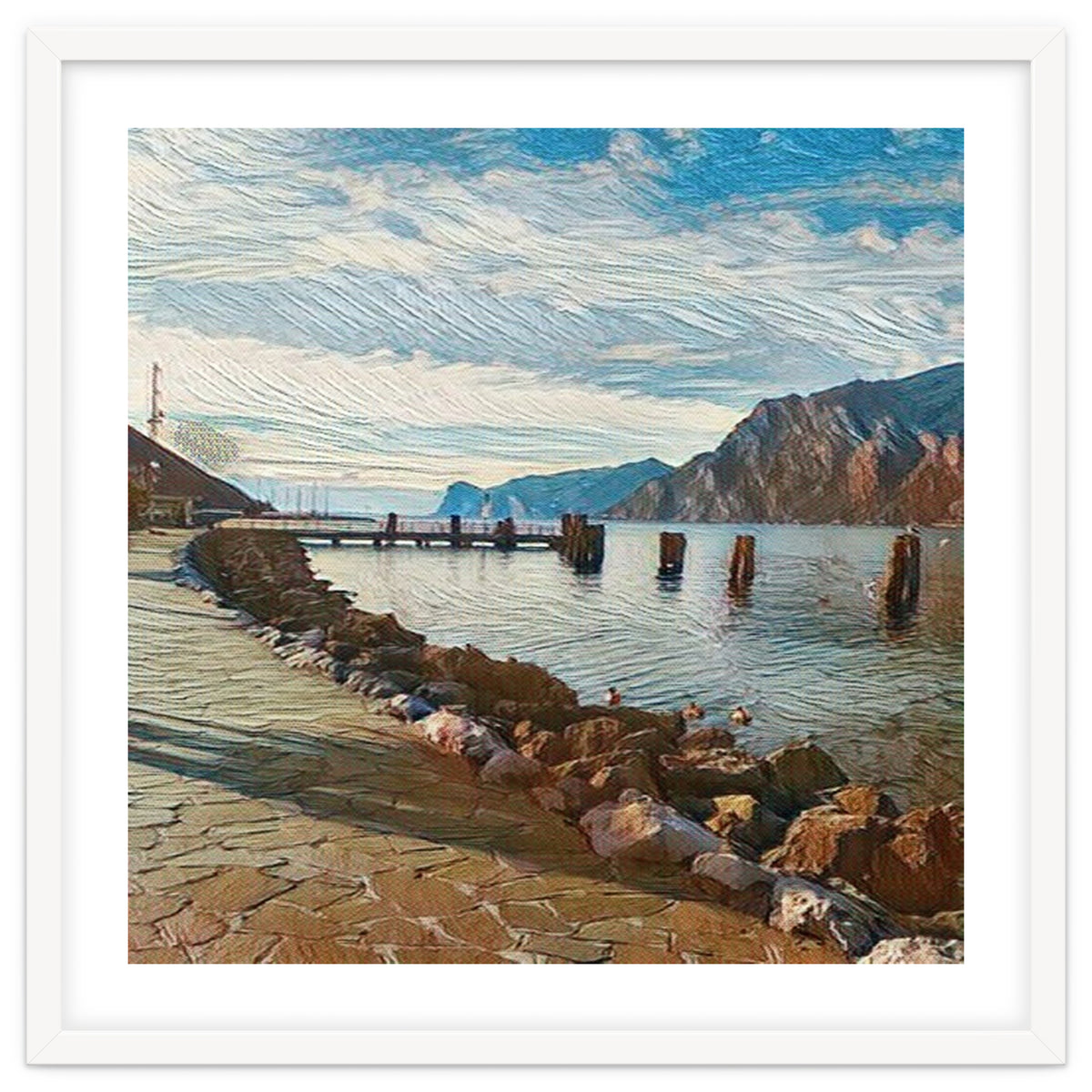 Ducks on Lake Garda, Italy.