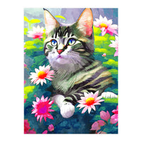 Always Positive, The Optimistic Cat, Positivity Mindset Pets, Optimism Watercolor Painting Animals (Print Only)