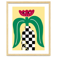 Flower Character in Checker Vase