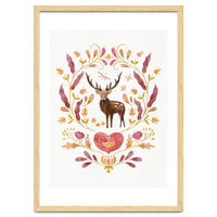 Floral Stag | Earthy Colours