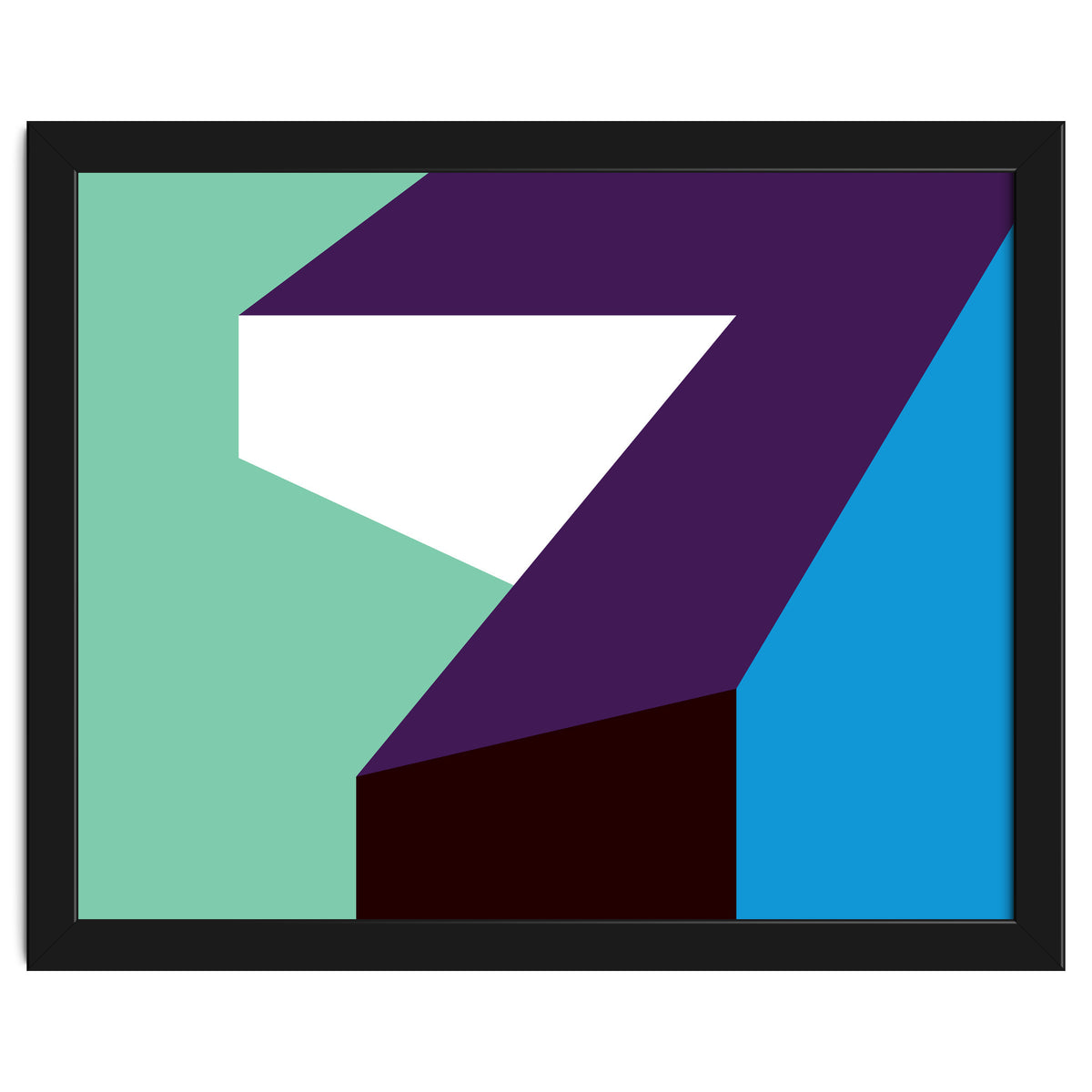 Geometric Shapes No. 60 - purple, mint & purple