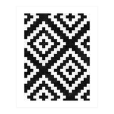 Urban Tribal Pattern No.17 - Aztec - Black and White Concrete (Print Only) thumbnail