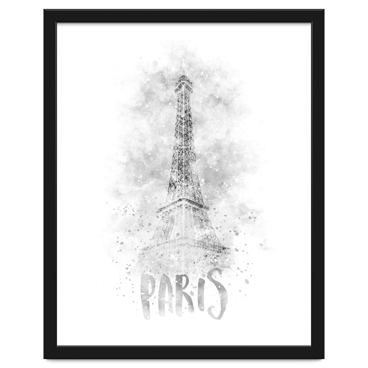 Monochrome Art EIFFEL TOWER | watercolor