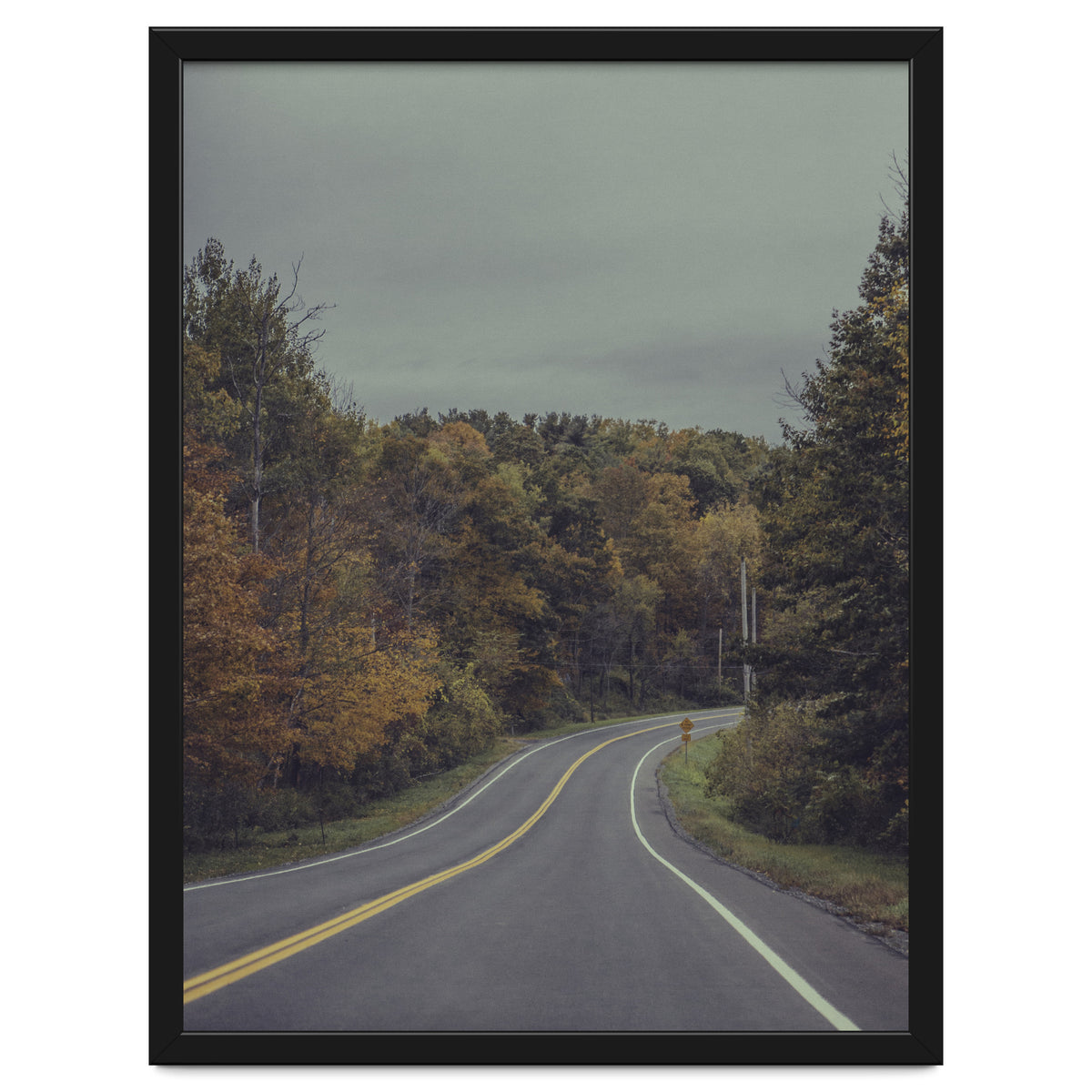 Fall Road in Upstate New York