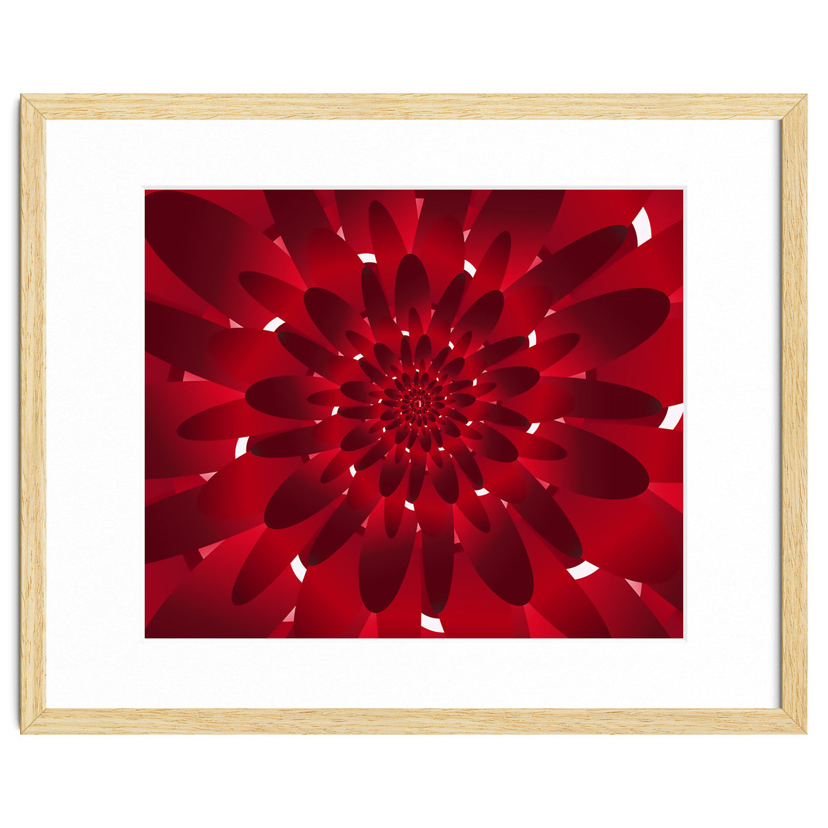 Abstract Modern Red Floral Design Art