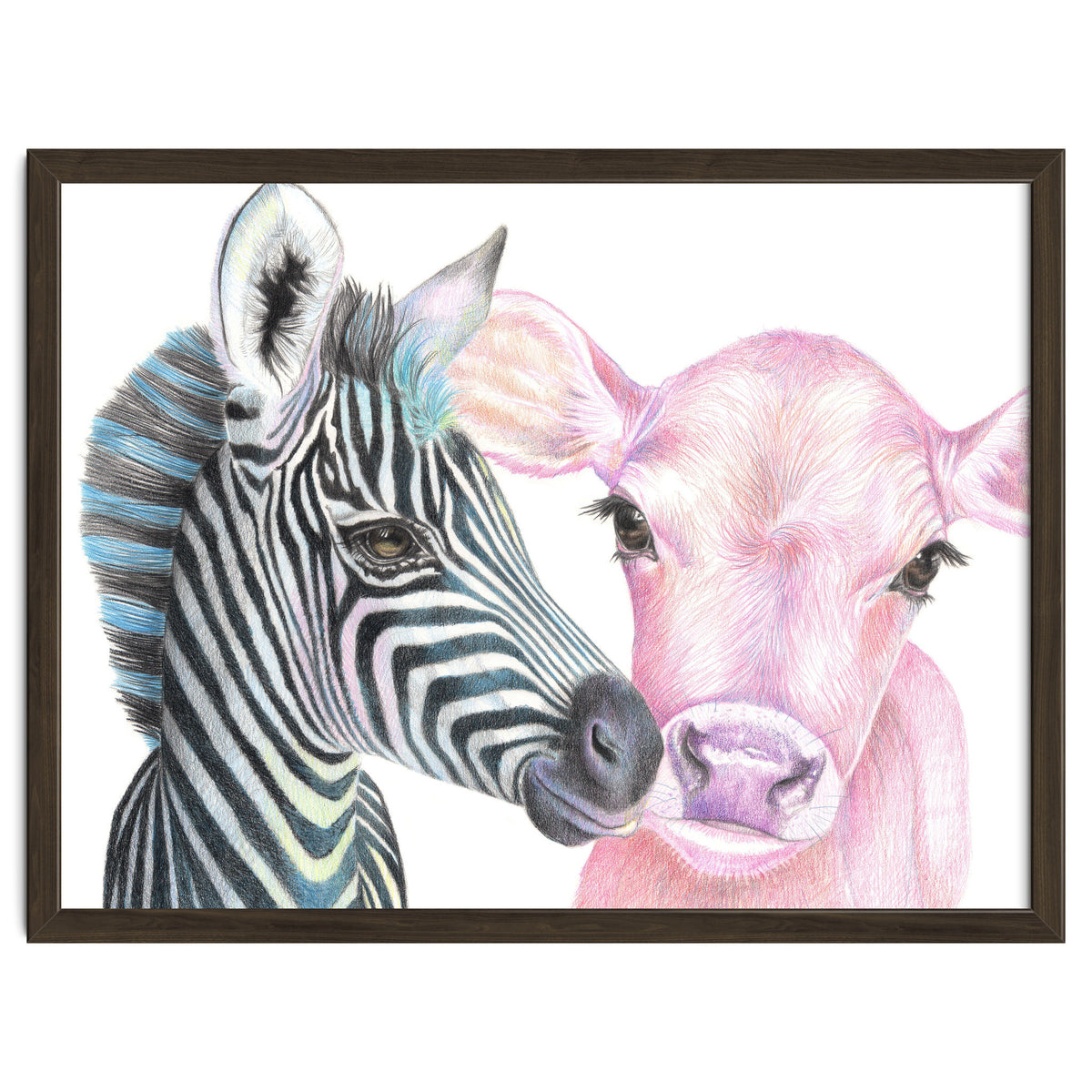 Zebra and Cow