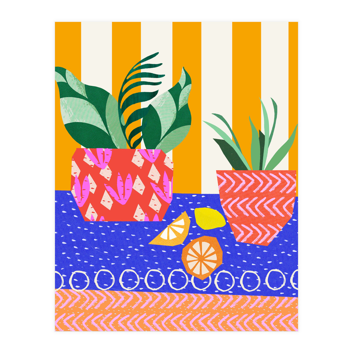 Stripes and circles (Print Only)