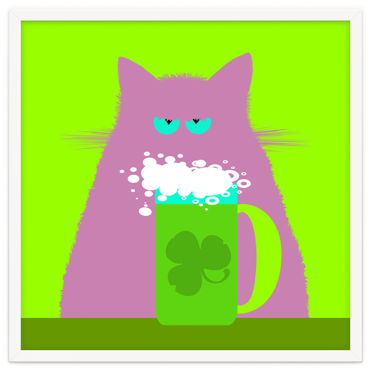 Saint Patrick's Day Lilac Cat