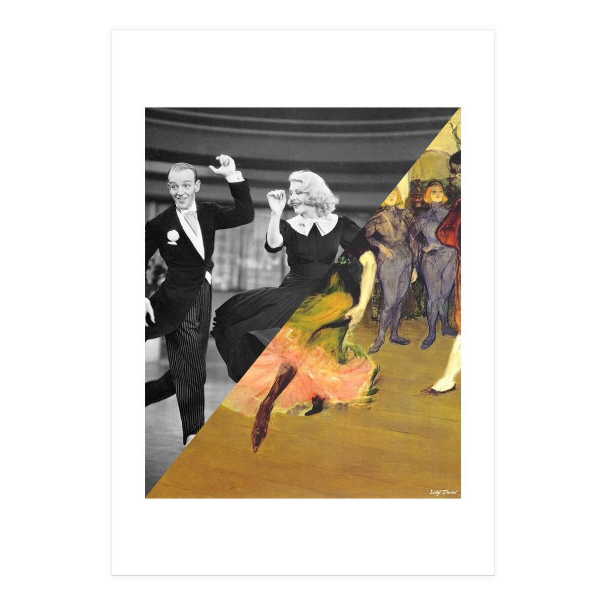 Toulose Lautrec's Dance At The Mouline Rouge & Ginger Rogers (Print Only)