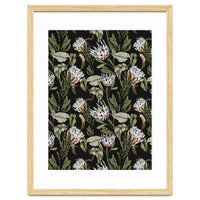 Dark pattern botanical boho