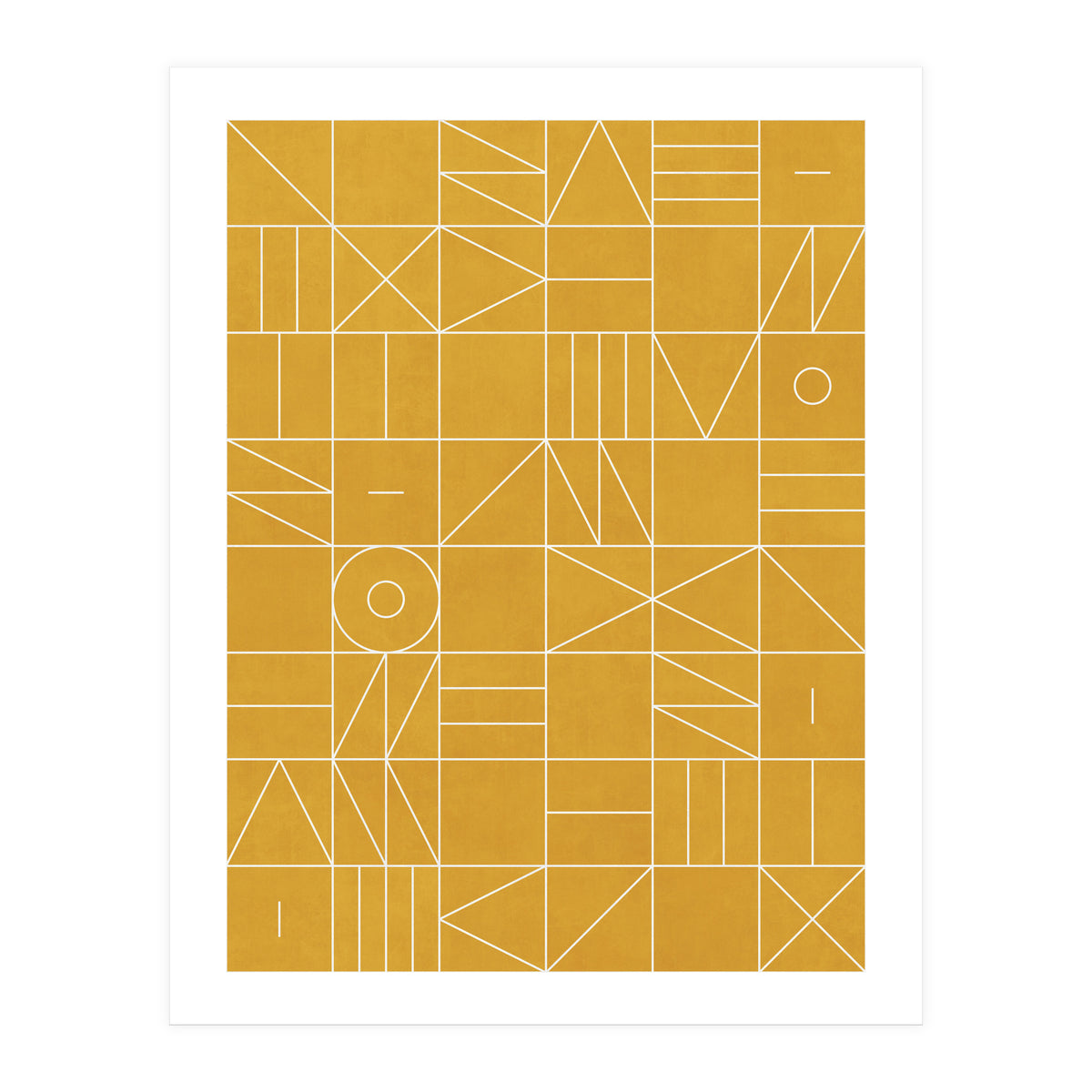 My Favorite Geometric Patterns No.4 - Mustard Yellow (Print Only)
