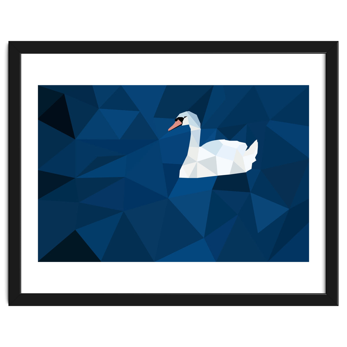 Swan In Water Artwork