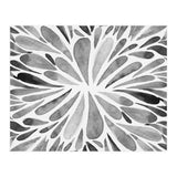 Retro abstract floral - black and white (Print Only) thumbnail
