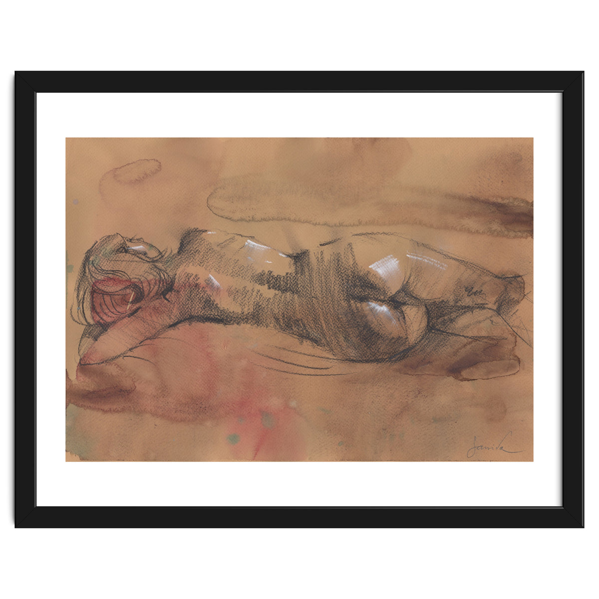 Feminine body drawing of a woman