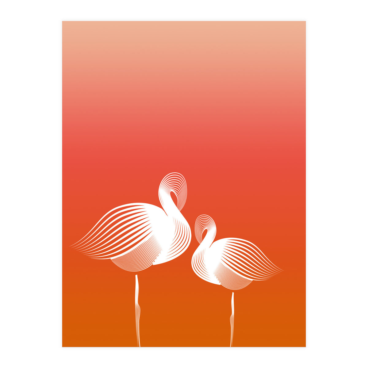 Meditating Flamingos (Print Only)