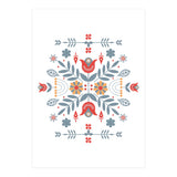 Scandinavian Folk Retro Flower Pattern (Print Only) thumbnail