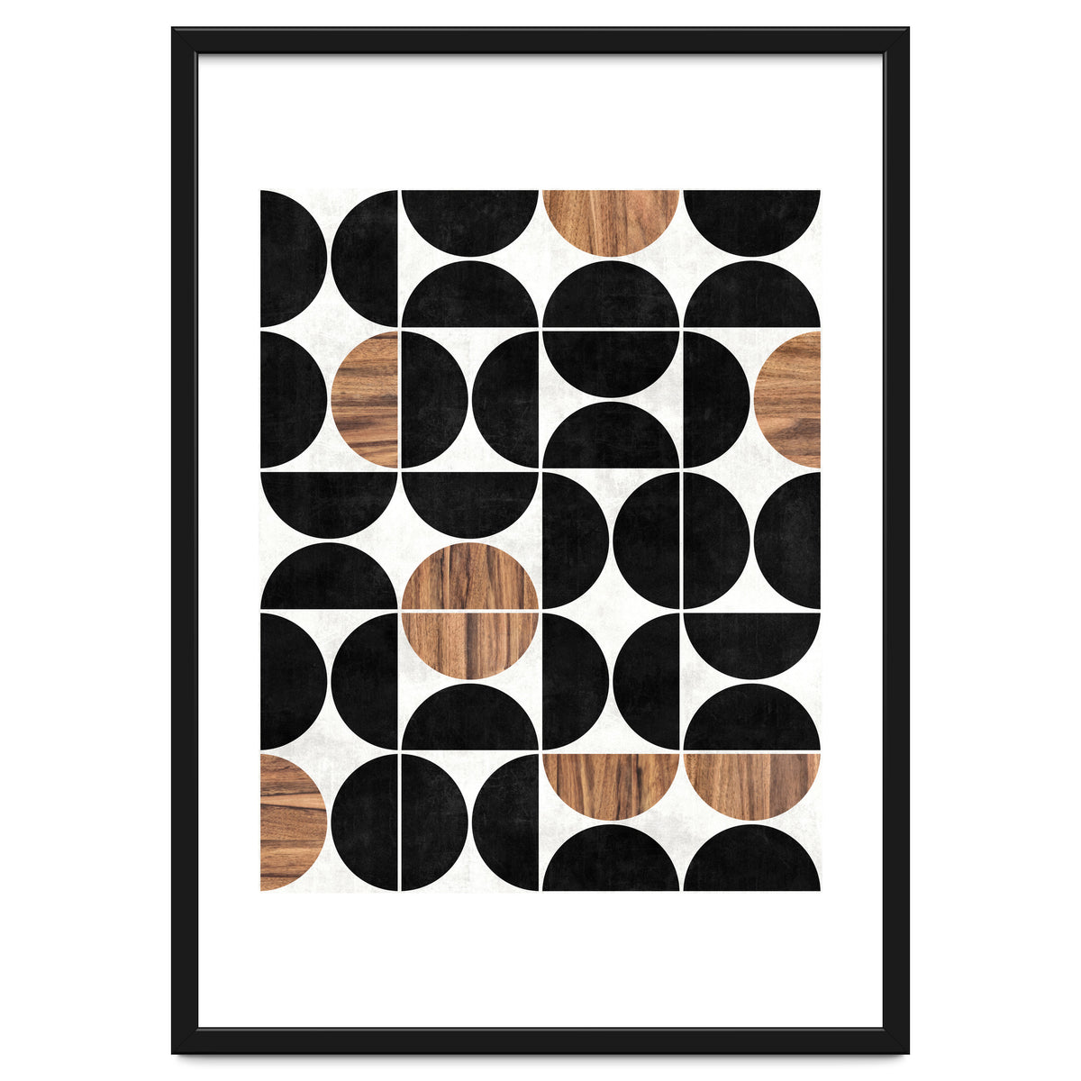 Mid-Century Modern Pattern No.1 - Concrete and Wood