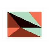 Geometric Shapes No. 17 - pink, brown, mint green & black (Print Only) thumbnail