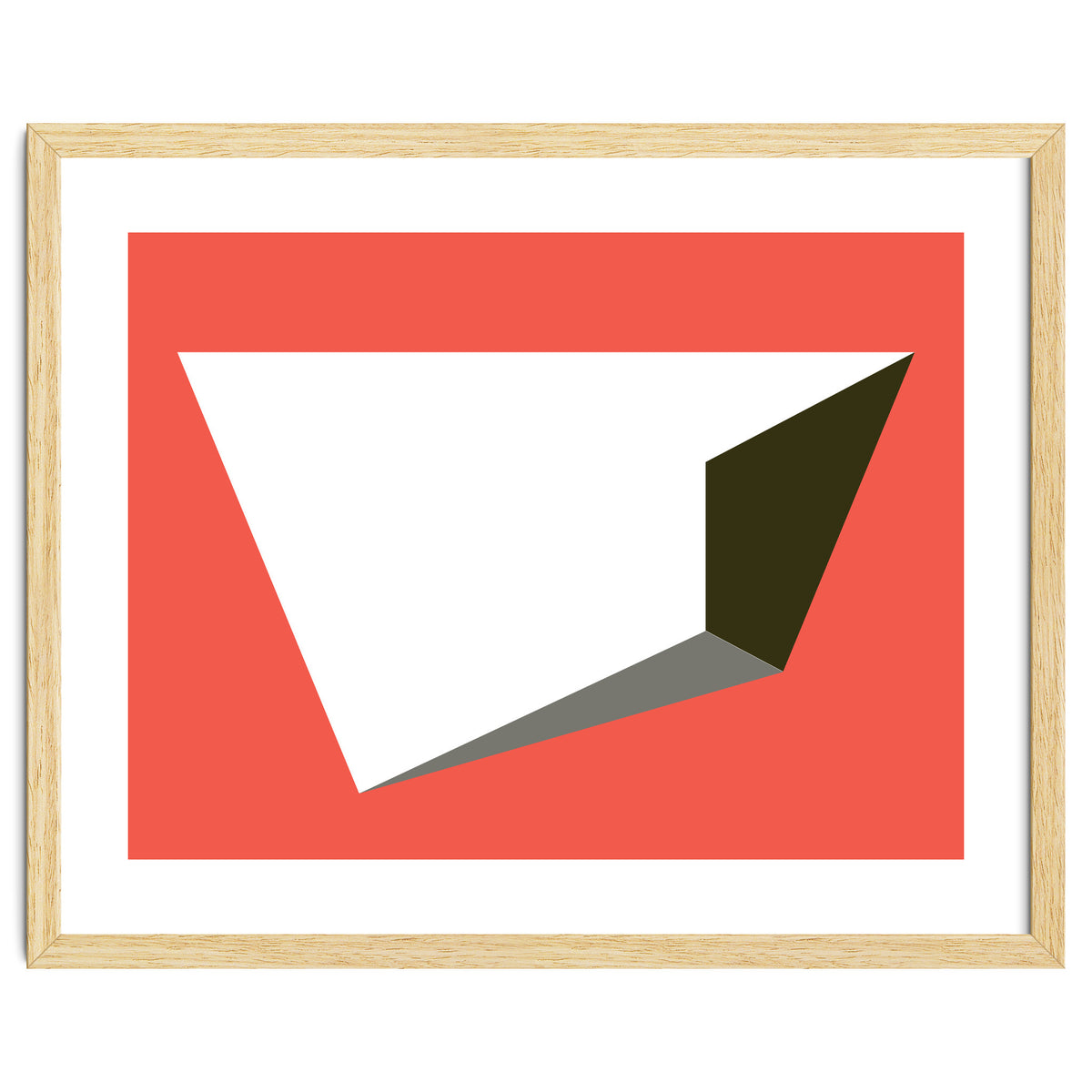 Geometric Shapes No. 81 - pink, grey, black & white