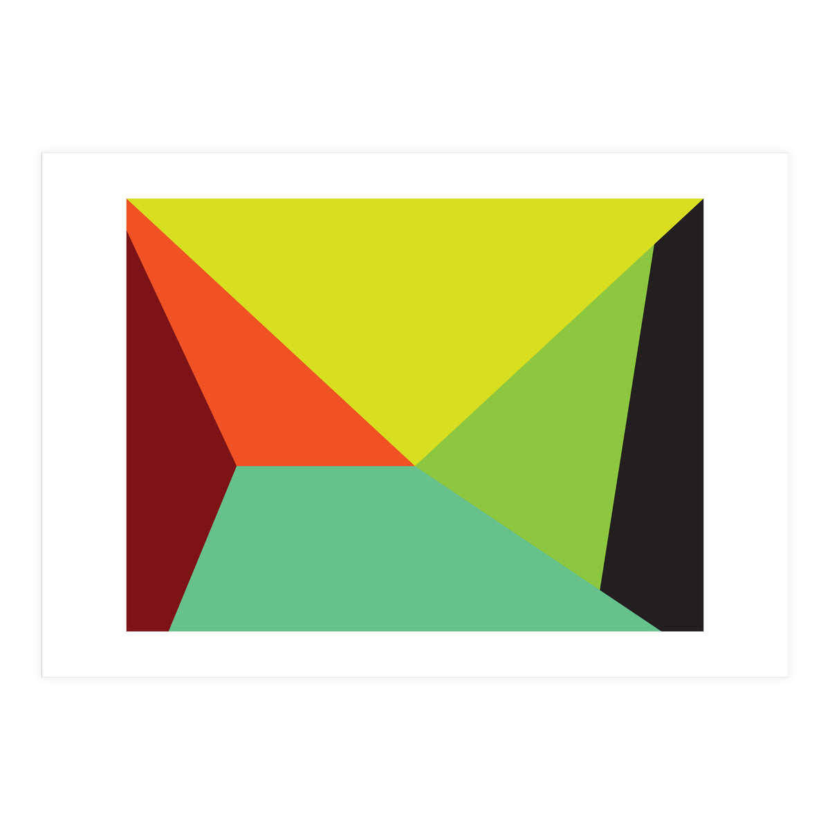 Geometric Shapes No. 31 -  yellow, orange & green (Print Only)