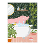 Pig Taking a Bubble Bath (Print Only) thumbnail