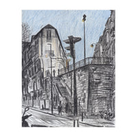 Cold afternoon on Artist Street in Paris (Print Only)