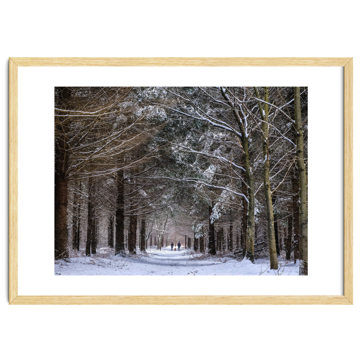 Dog Walkers in the Snow.  Heath Warren - Hampshire