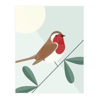 Mid Century Geometric Robin (Print Only)