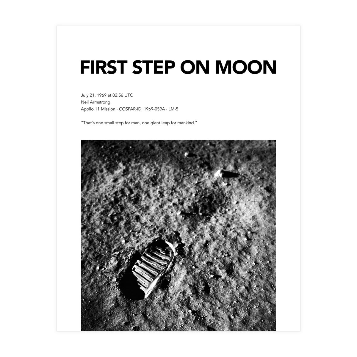 FIRST STEP ON MOON (Print Only)