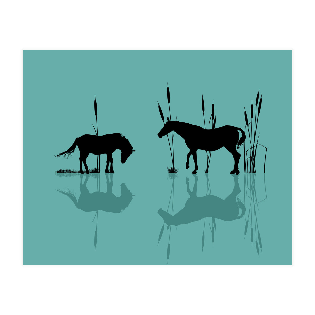 Horses By The Water (Print Only)