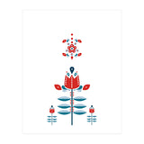 Scandinavian Folk Flowers (Print Only) thumbnail