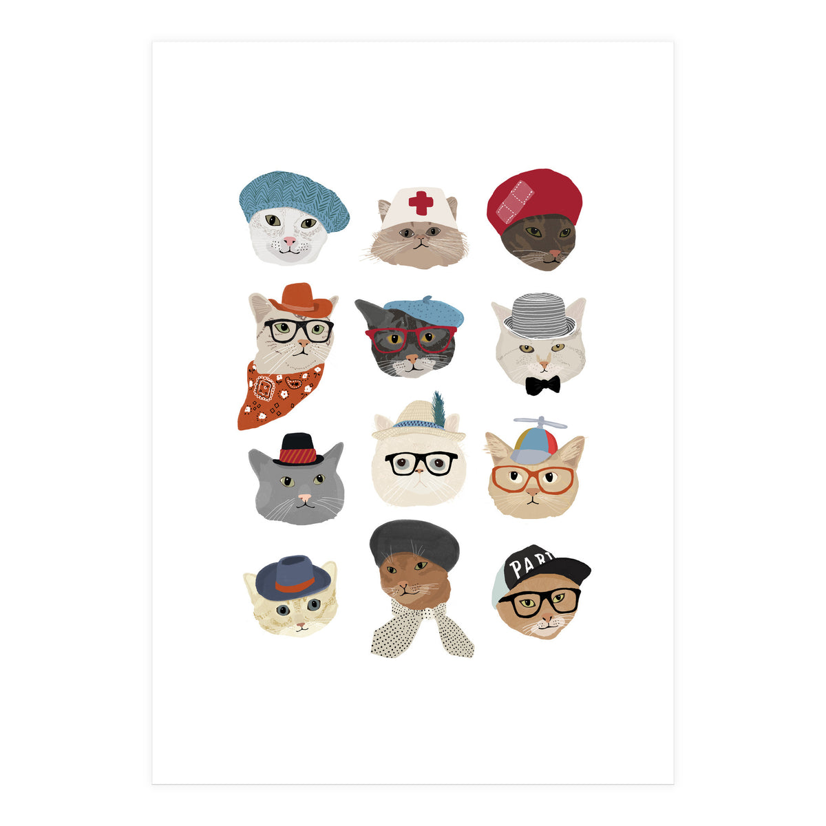 Cats in Hats (Print Only)