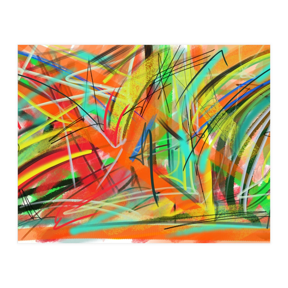 Emersions In Orange And Yellow (Print Only)