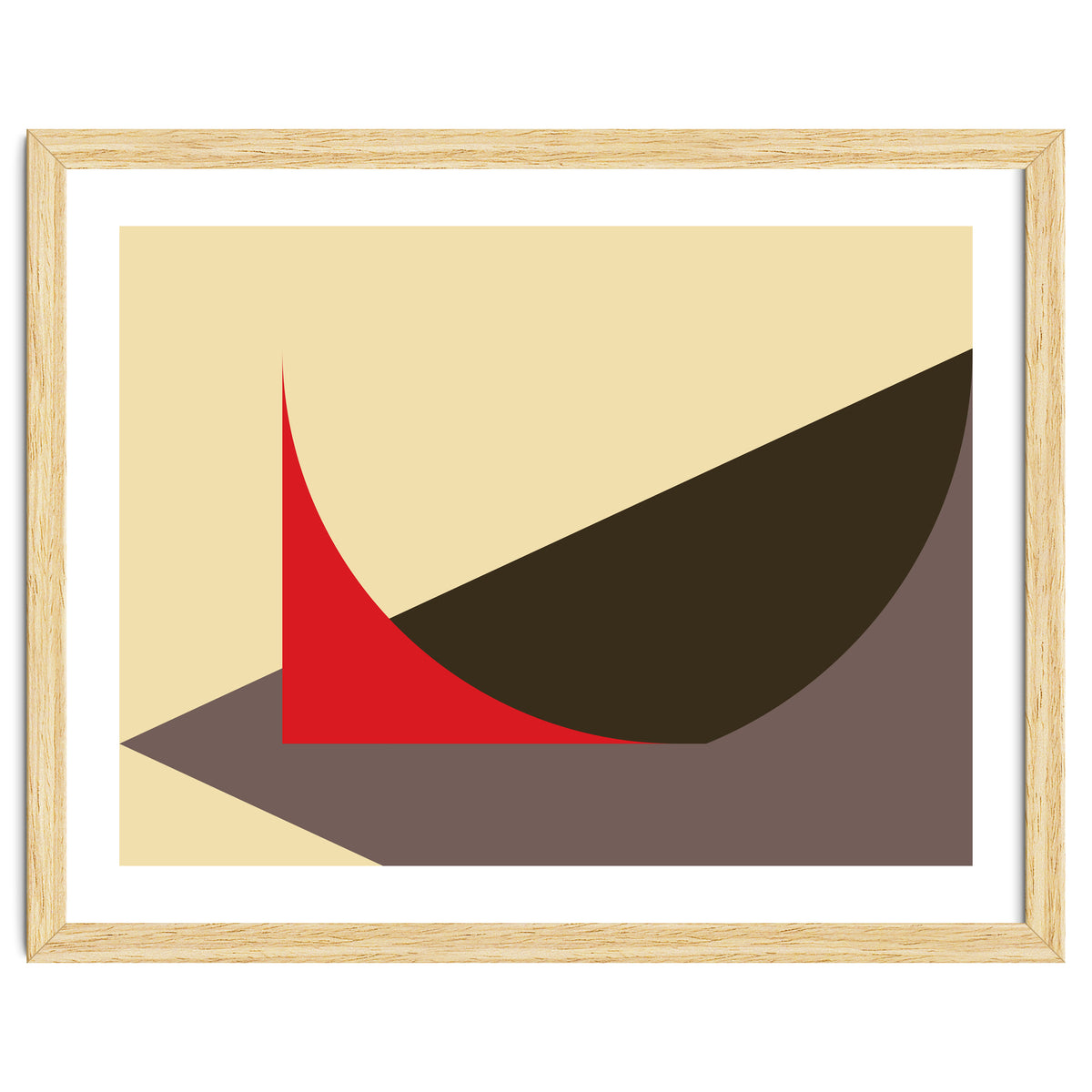 Geometric Shapes No. 6 - brown, beige & red