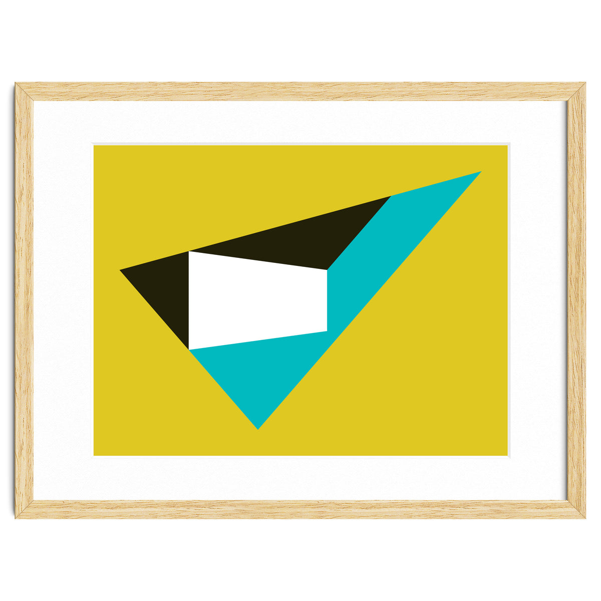 Geometric Shapes No. 39 - mustard & turquoise
