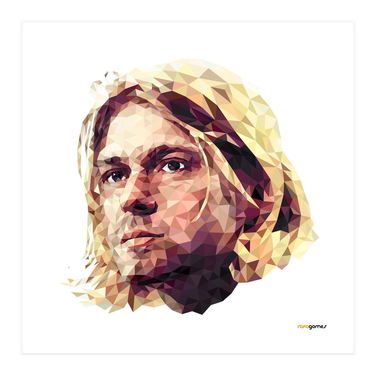 Kurt Cobain Low Poly (Print Only)