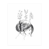 Hand Drawn Flower Girl (Print Only) thumbnail
