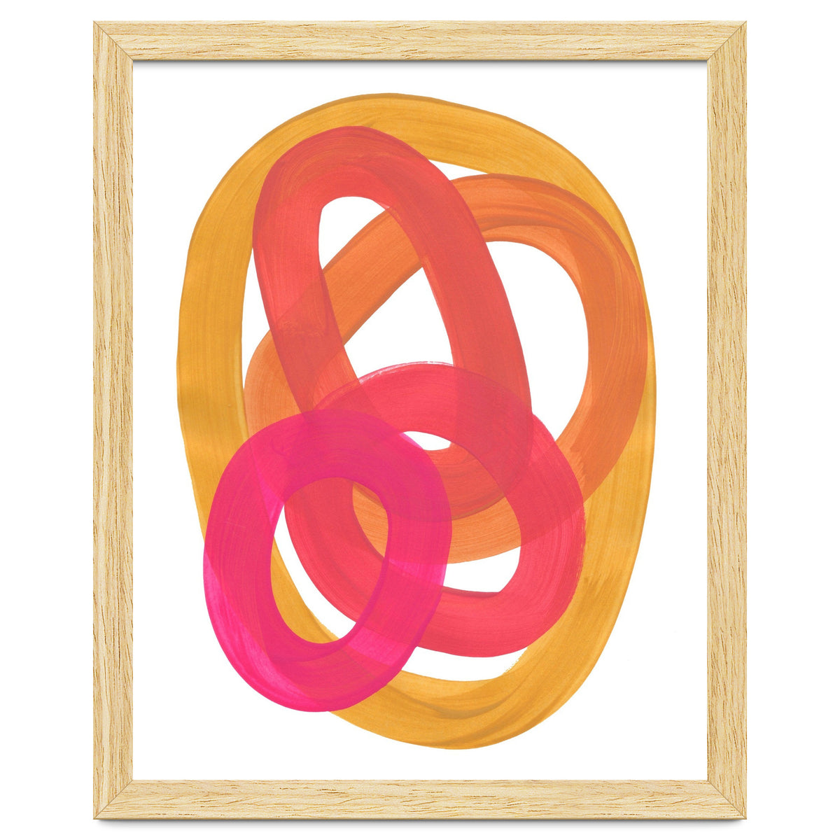 Warm Candy Colors Magenta Yellow Nesting Circles Ombre